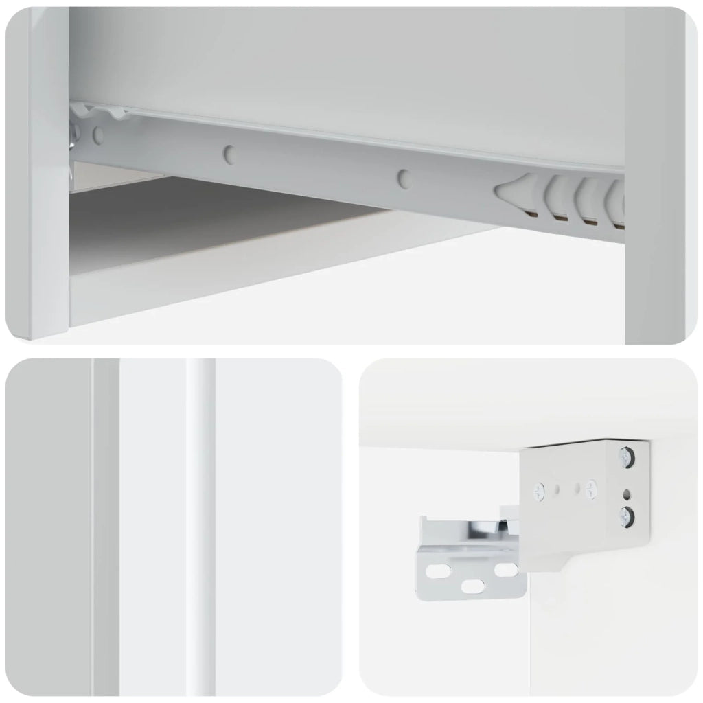 Tavolino da Parete Laterale Bianco 59 x 34,5 x 17 cm 898315
