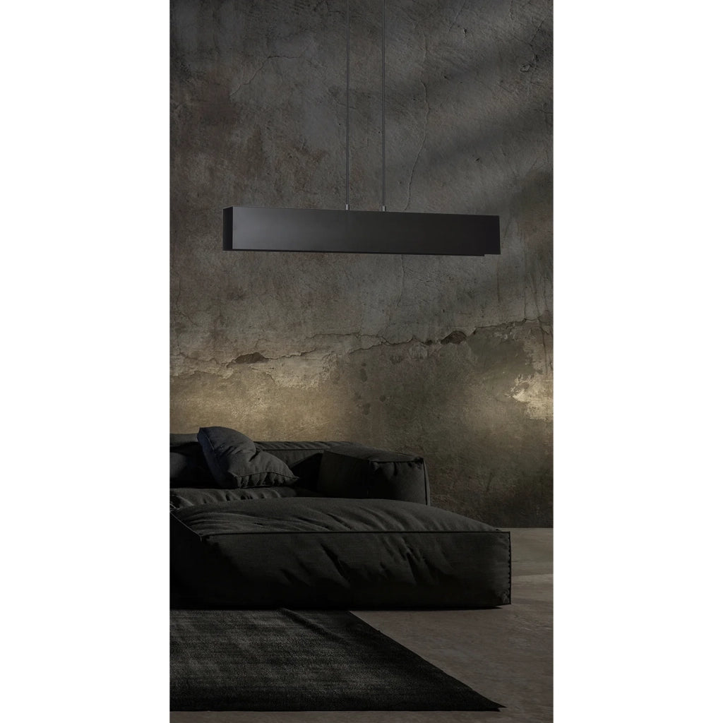 Lampadario Moderno 3 Luci Hachiman In Acciaio Nero