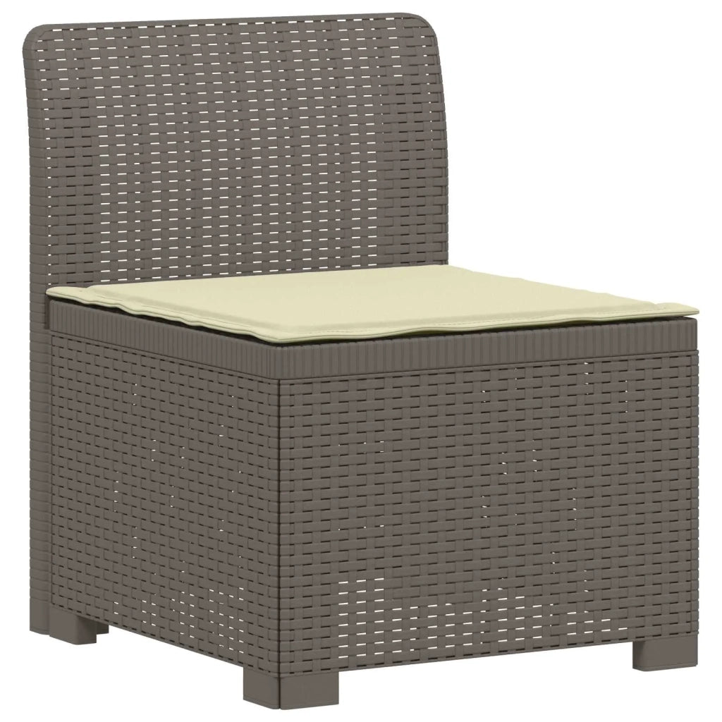 Divano da giardino 3 posti con cuscini in look rattan PP 3443830