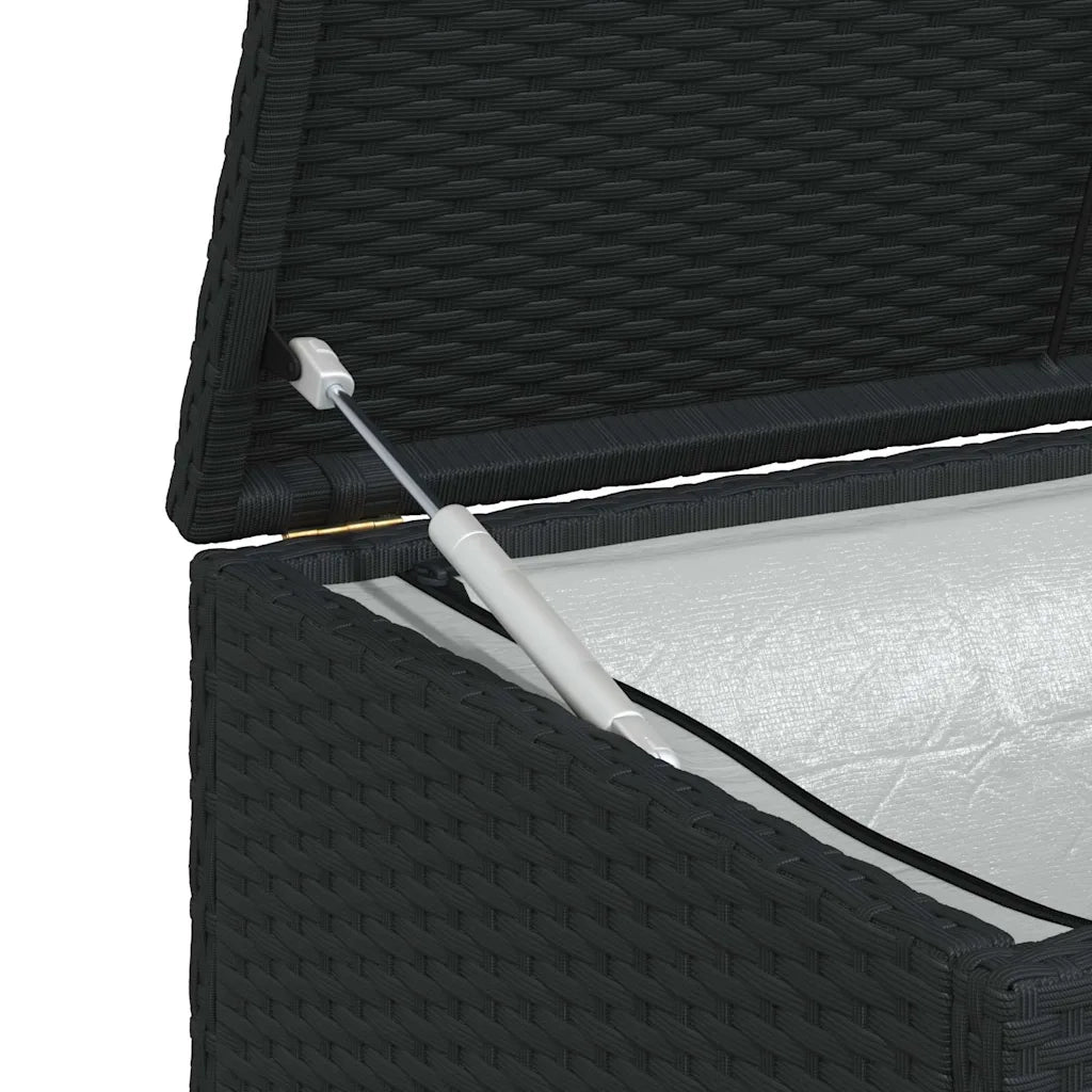 Baule da Giardino Nero 120x50x60 cm in Polyrattan CFW1906301