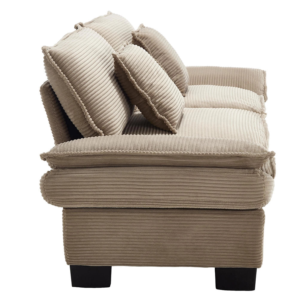 Divano letto doppio - Xylo - Con molle, cuscino incluso, kaki