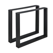 Set di 2 Gambe Rettangolari 'Makers' in Acciaio per Mobili Fai da Te (LxA) 80 x 72 cm - Nero [en.casa]