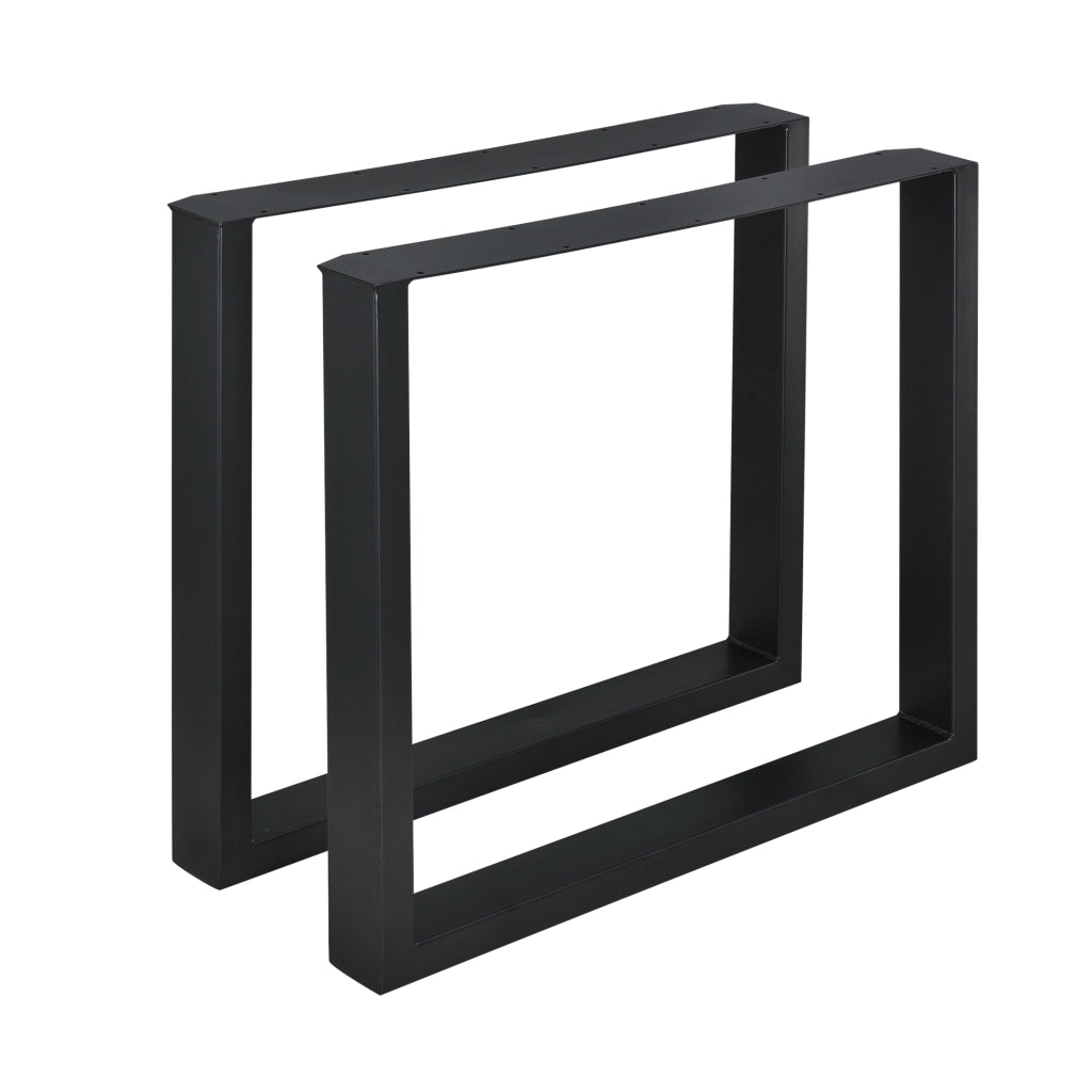 Set di 2 Gambe Rettangolari 'Makers' in Acciaio per Mobili Fai da Te (LxA) 80 x 72 cm - Nero [en.casa]