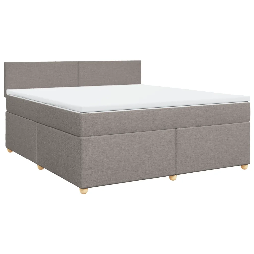 Giroletto a Molle con Materasso Tortora 180x200 cm in Tessuto 3289056