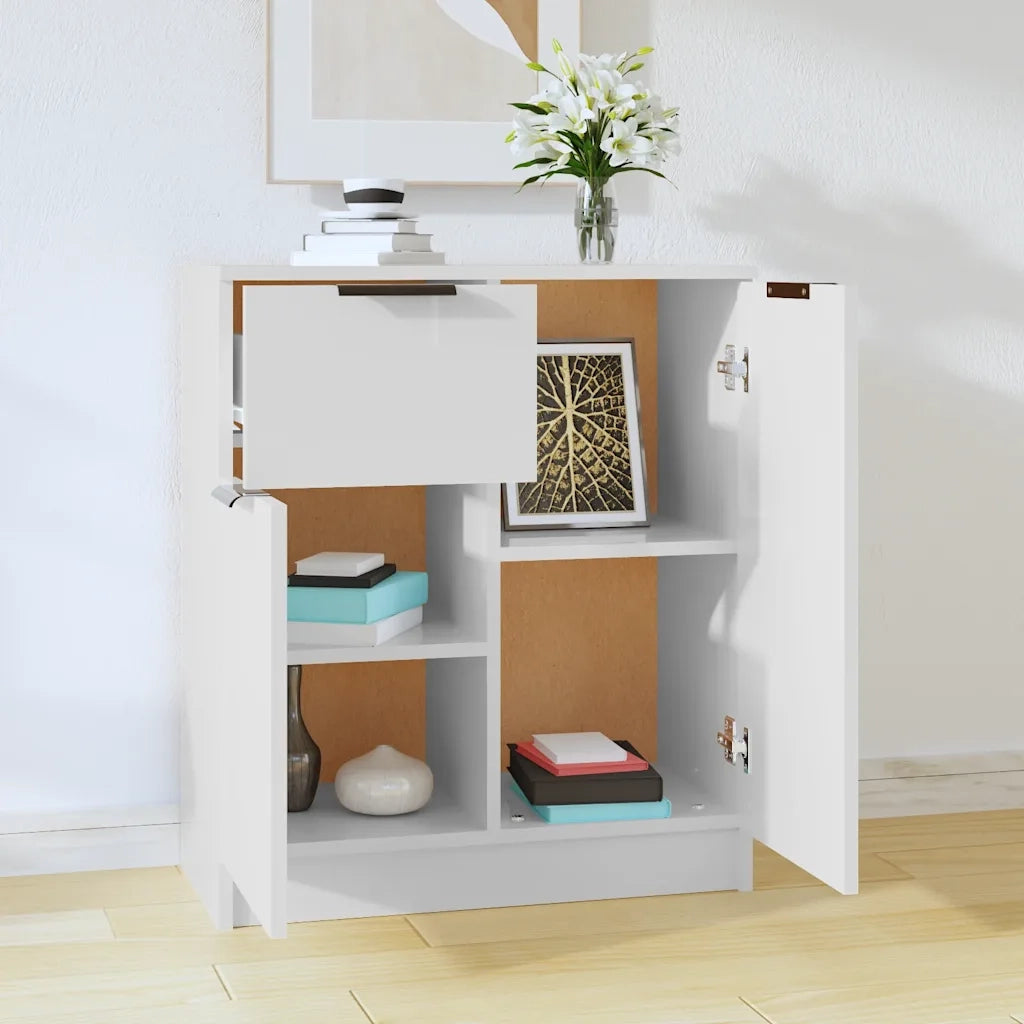 Credenza | Madia | Buffet da pranzo | Armadio da pranzo Bianca 60x30x70 cm in Legno Multistrato