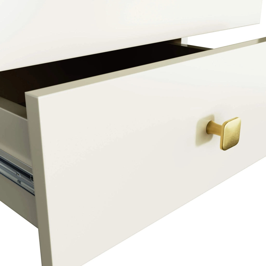 Comodino AKORD MOBI color cashmere con 2 cassetti L40 x H43 x P37 cm