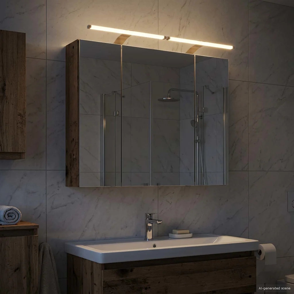 Mobiletto per specchio da bagno Legno vecchio 80 x 14.5 x 70 cm 889117
