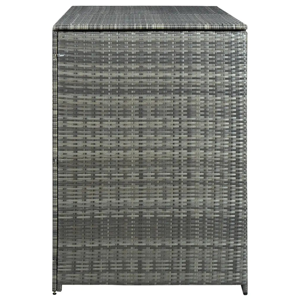 Copribidone Rifiuti Doppio in Polyrattan Antracite 148x77x111cm 46463