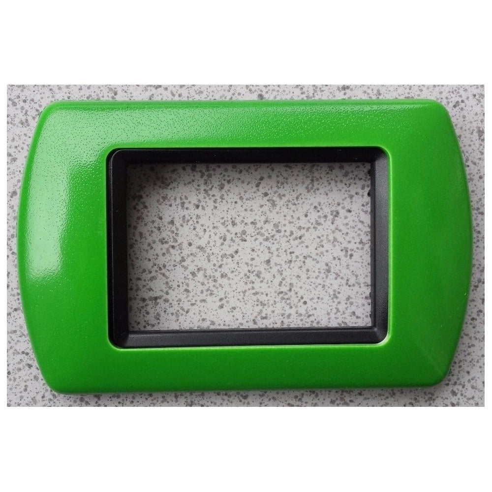 Trade Shop - Placchette Placche In Abs Compatibili Per Serie Living International Placca - Verde Chiaro -7 Fori     -