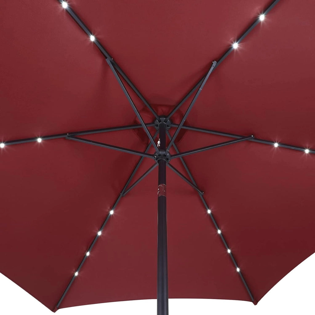 Ombrellone LED illuminazione 300 cm protezione UV 80+ custodia protettiva grande rotonda solare pieghevole ombrellone da giardino terrazza giardino balcone