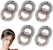 Cintura per capelli a forma circolare con pettine per donne - 10pz Nero & Caffè