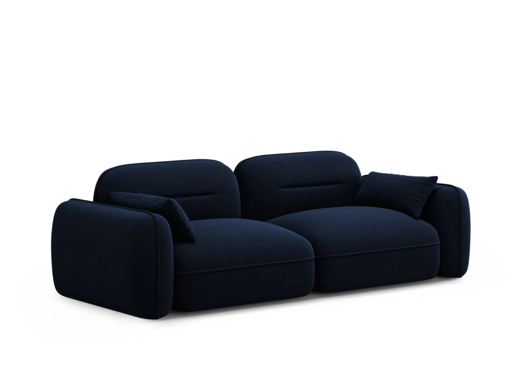 Cosmopolitan Design - Divano modulare "Sydney" 3 posti in velluto blu reale 