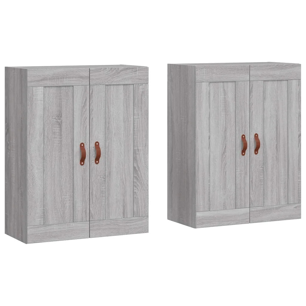 Armadietti a Parete 2 pz Grigio Sonoma in Legno Multistrato CFW8069407
