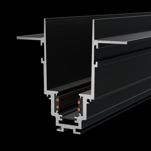 Barra Magnetica da Incasso 300 cm per Sistema Illuminazione Binario  Nero