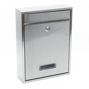 Cassetta postale di design da parete acciaio inox argento 16_0000058