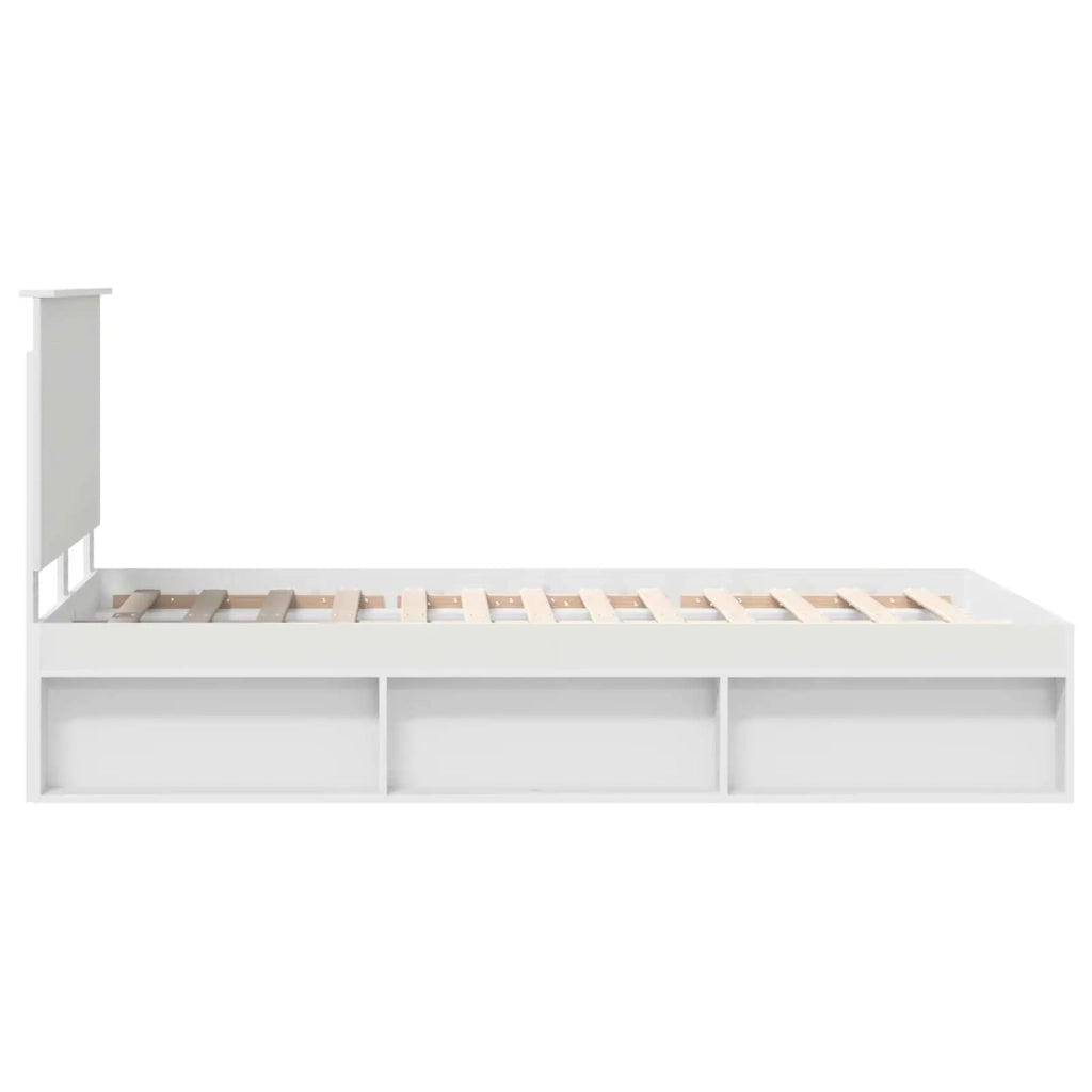 Struttura del letto Bianco 135 x 190 cm Pino massello 3409363