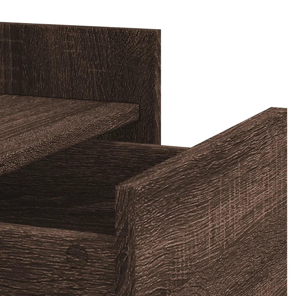 Comodino Rovere Marrone 45x50x65 cm in Legno Multistrato