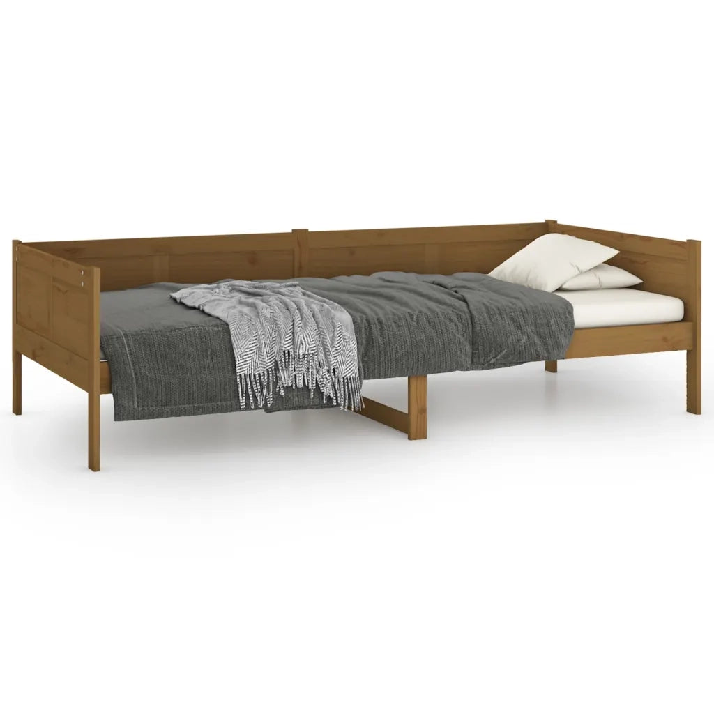 Letto singolo | Letto per adulti | Dormeuse Ambra in Legno Massello di Pino 90x190 cm