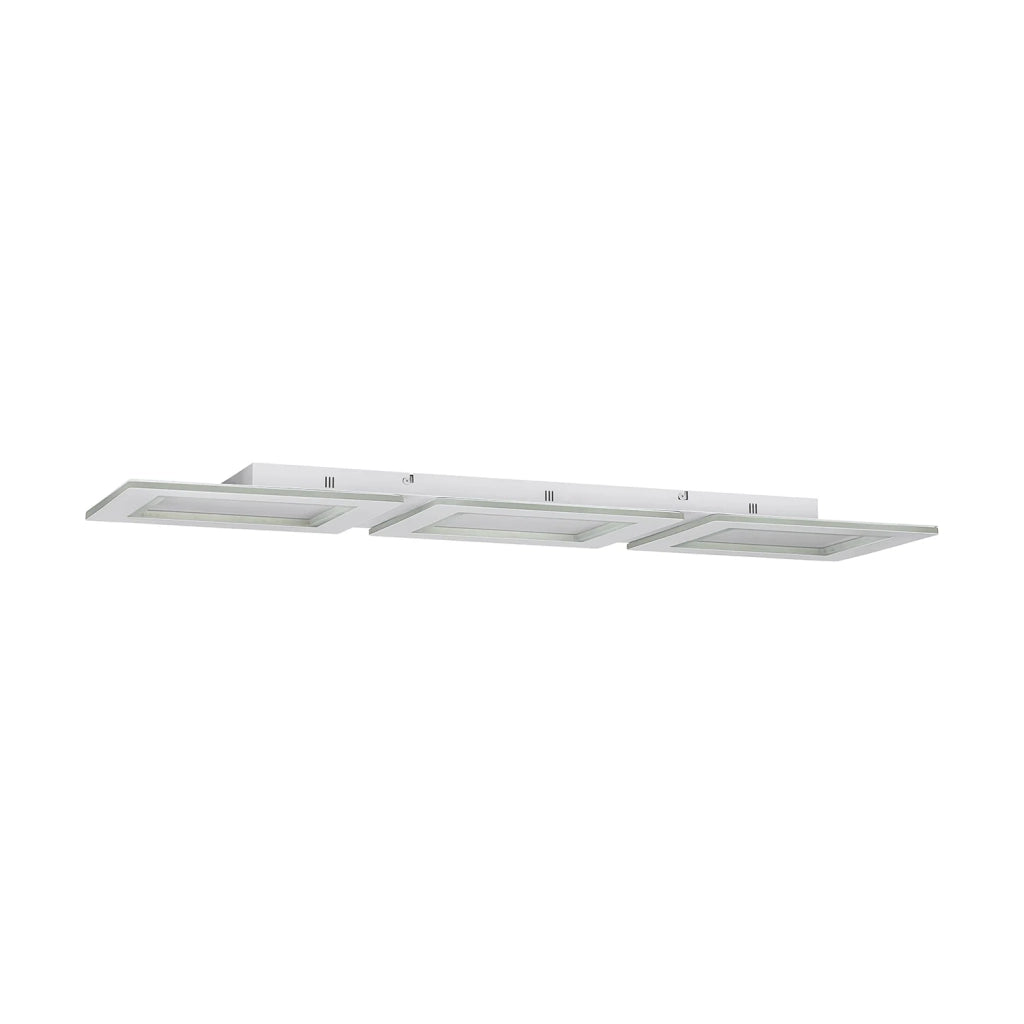 Plafoniera Contemporanea Padrogiano-Z Acciaio Bianco Luce Led Integrato 42,5W