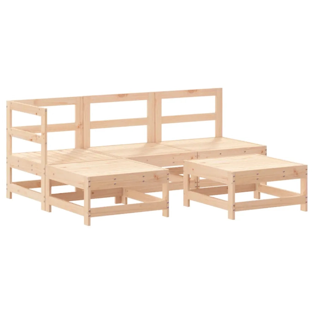 Set Divani da Giardino 5 pz con Cuscini in Legno Massellocod mxl 124431