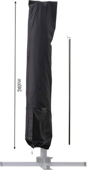 Copri ombrello con maniglia di tiraggio 240x395/55cm nero per schermi da mercato