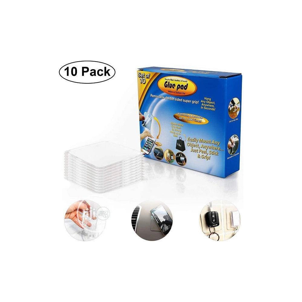 Trade Shop - Set 10 Pad Adesivi Per Accessori Cellulare Smartphone Attacca Tutto In Silicone -