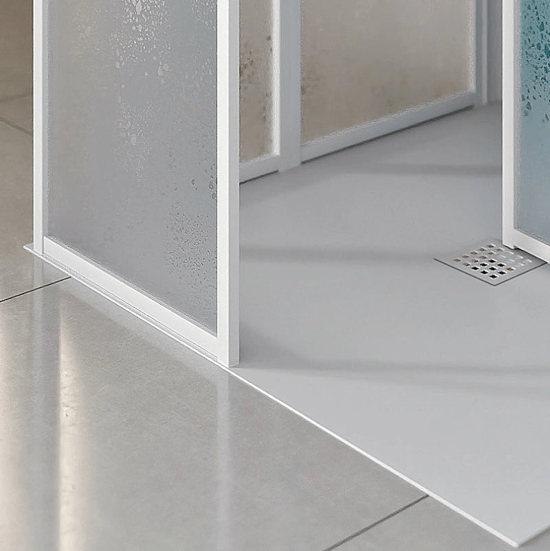 Box doccia tre lati a libro apertura totale acrilico opaco h.185cm CASSANDRA TRIO 90x90x90 cm