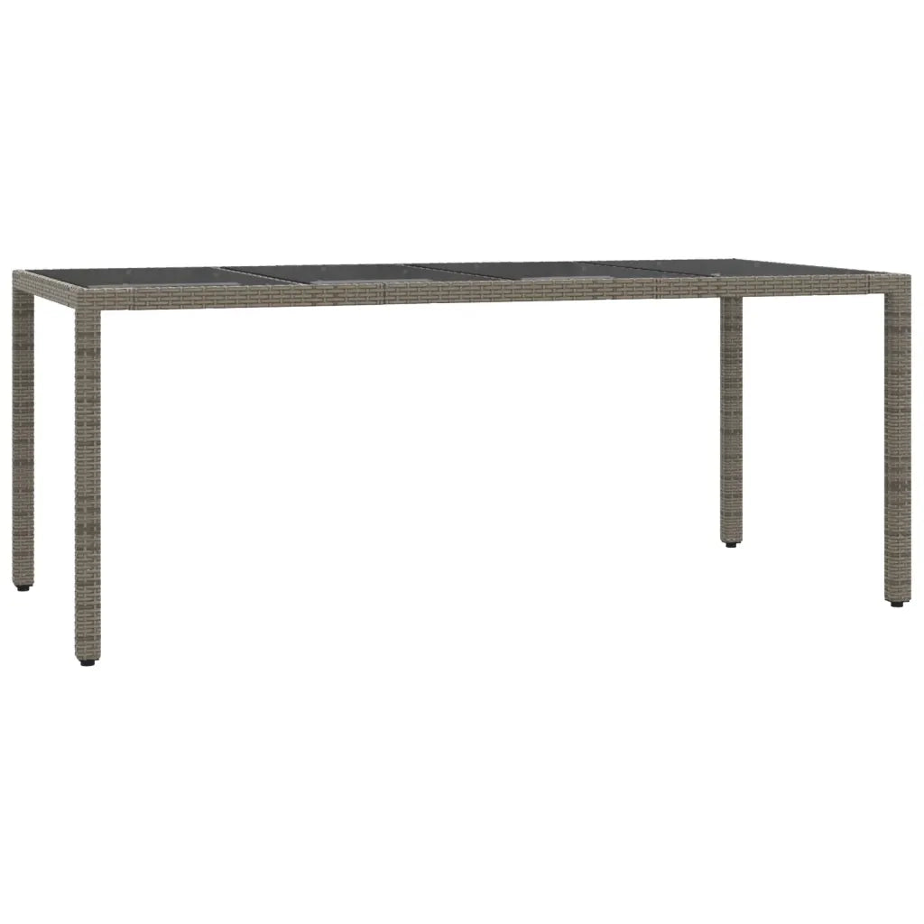 Set da Pranzo da Giardino 7 pz con Cuscini in Polyrattan Grigio 3212034