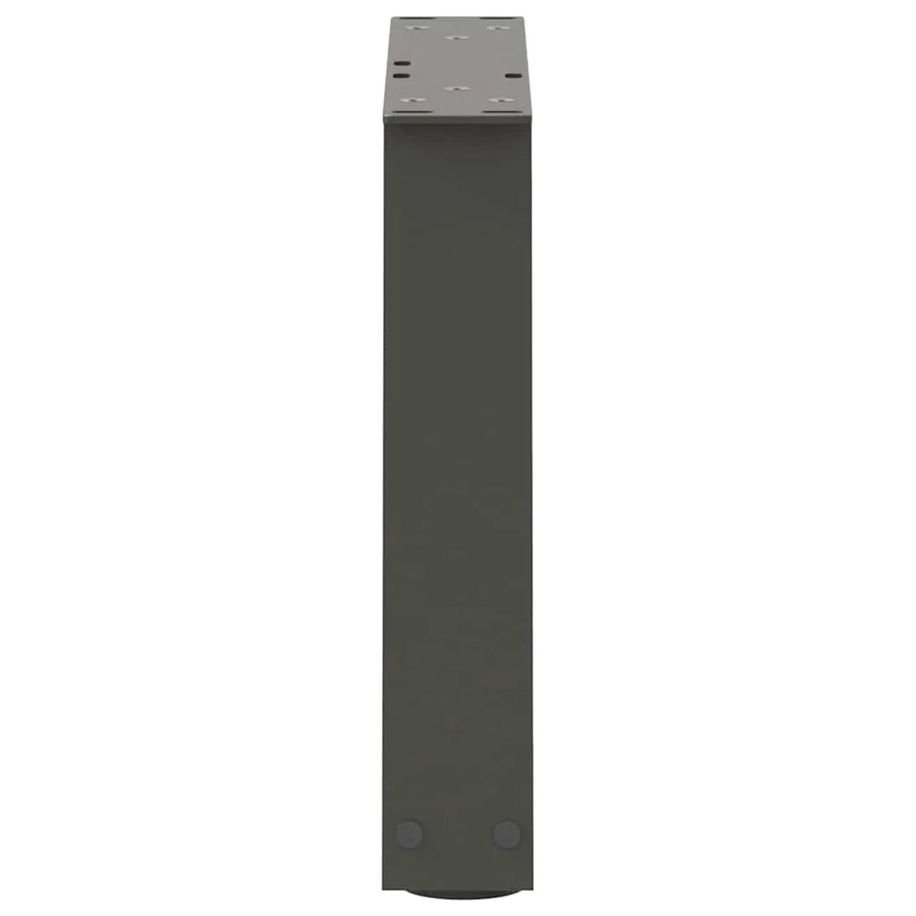 Set di 2 gambe per tavolino da caffè a forma di V 30 x 30 cm design moderno con piedini regolabili in acciaio antracite 02_0056819