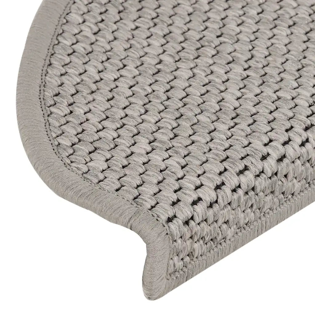 Tappeti Autoadesivi Scale Aspetto Sisal 30 pz | Gradini per Scale 65x21x4cm Argento