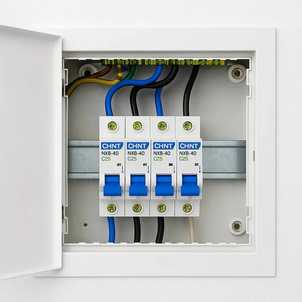 Chint 817019 interruttore magnetotermico nxb‑40 1p+n curva c 25a 4,5 ka