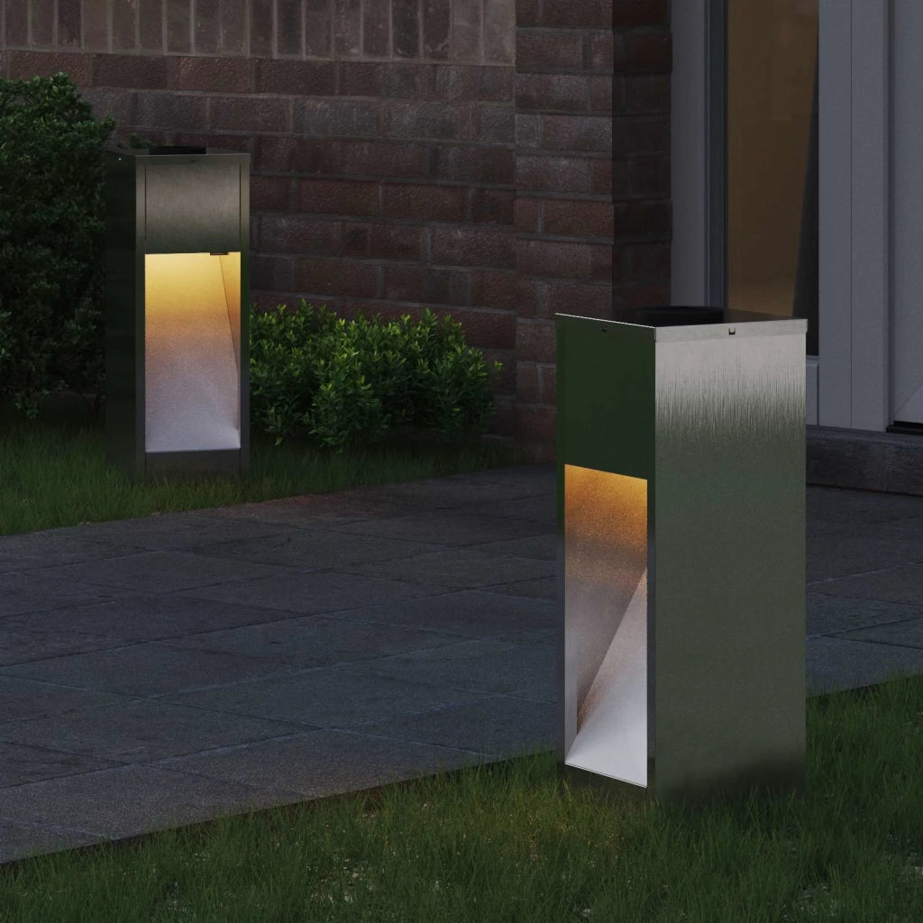 Lucina LED Solare da Percorso 2 pz Argento CFW4094411