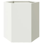 Fioriera/aiuola esagonale per piante fiori terrazza giardino 46 ​​x 40 x 45 cm acciaio bianco 02_0038643