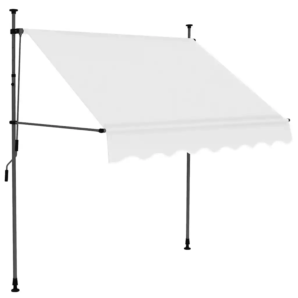 Tenda da Sole Retrattile Manuale con LED 200 cm Crema cod mxl 19739