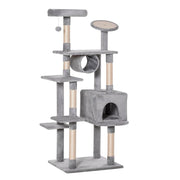 ALBERO TIRAGRAFFI PER GATTINI E GATTI ADULTI DI MAX 4.5KG GRIGIO