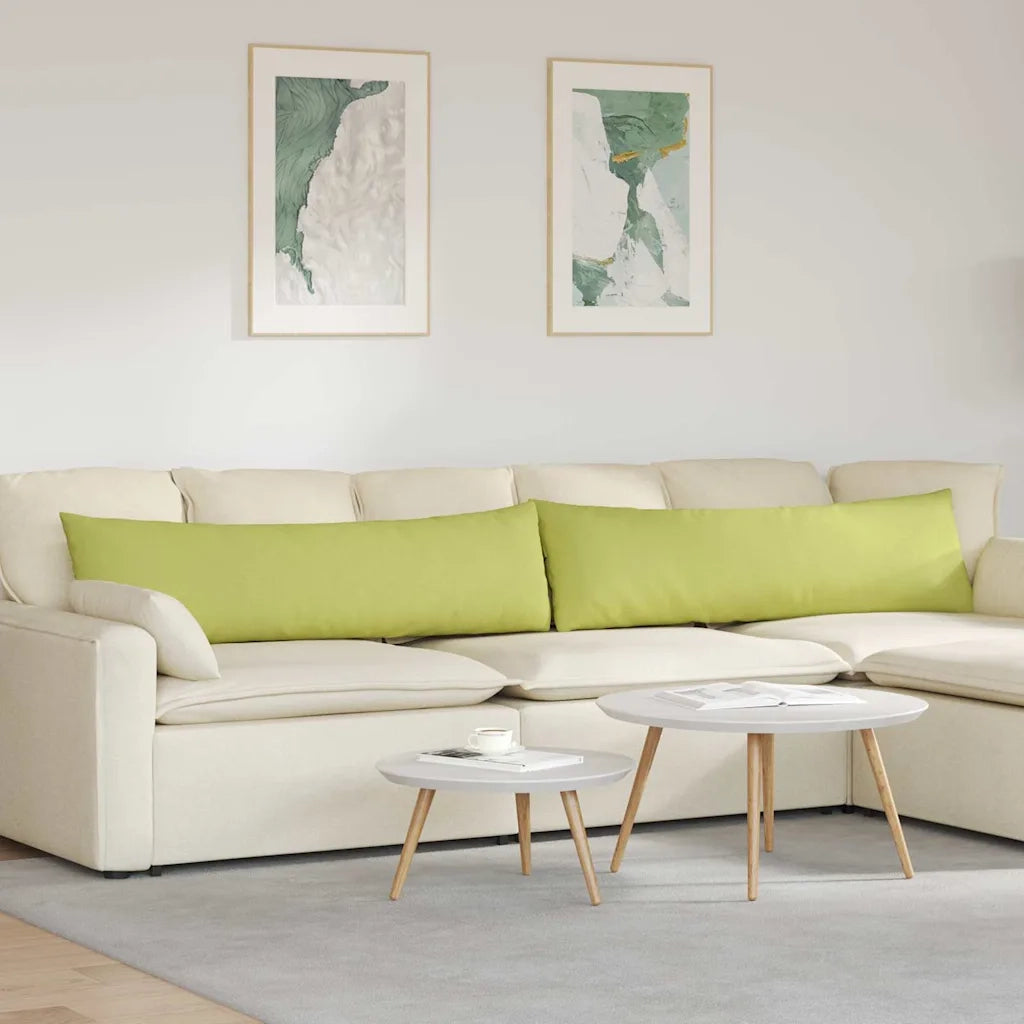 Cuscini da Divano 2 pz | Cuscini per sedie Verde chiaro 145 x 40 cm Tessuto