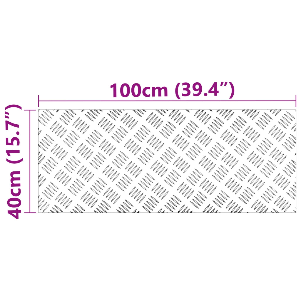 Piaste in Alluminio a Scacchi 2 pcs Antiscivolo 100x40 cm