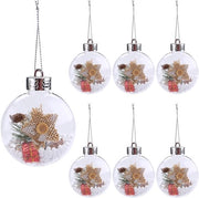 Decorazioni per albero di Natale con palloncini acrilici 8 cm trasparenti decorativi set di palloncini per decorare l'albero di Natale con palloncini gonfiabili
