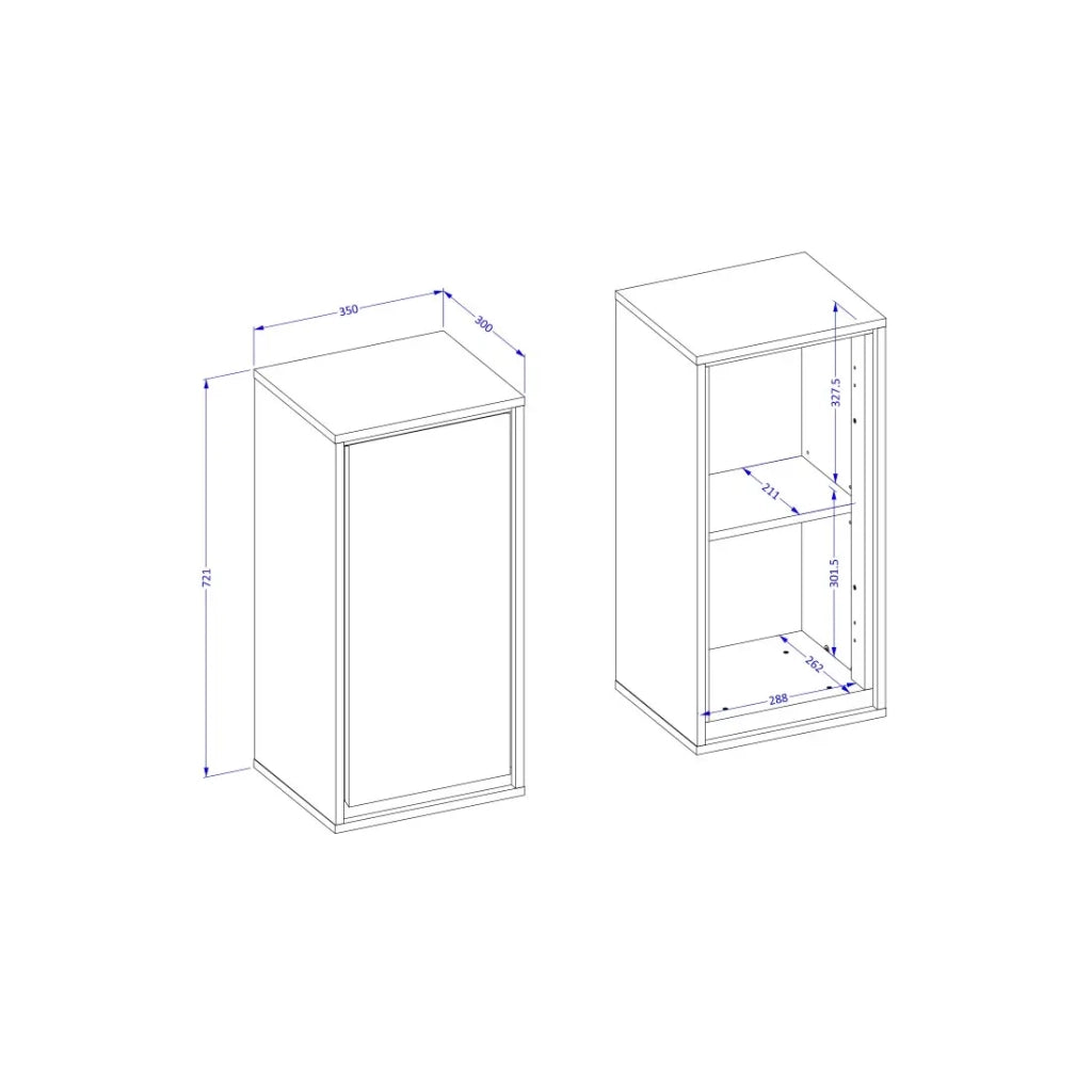 Mobile sospeso da bagno collezione GOBI colore marrone.