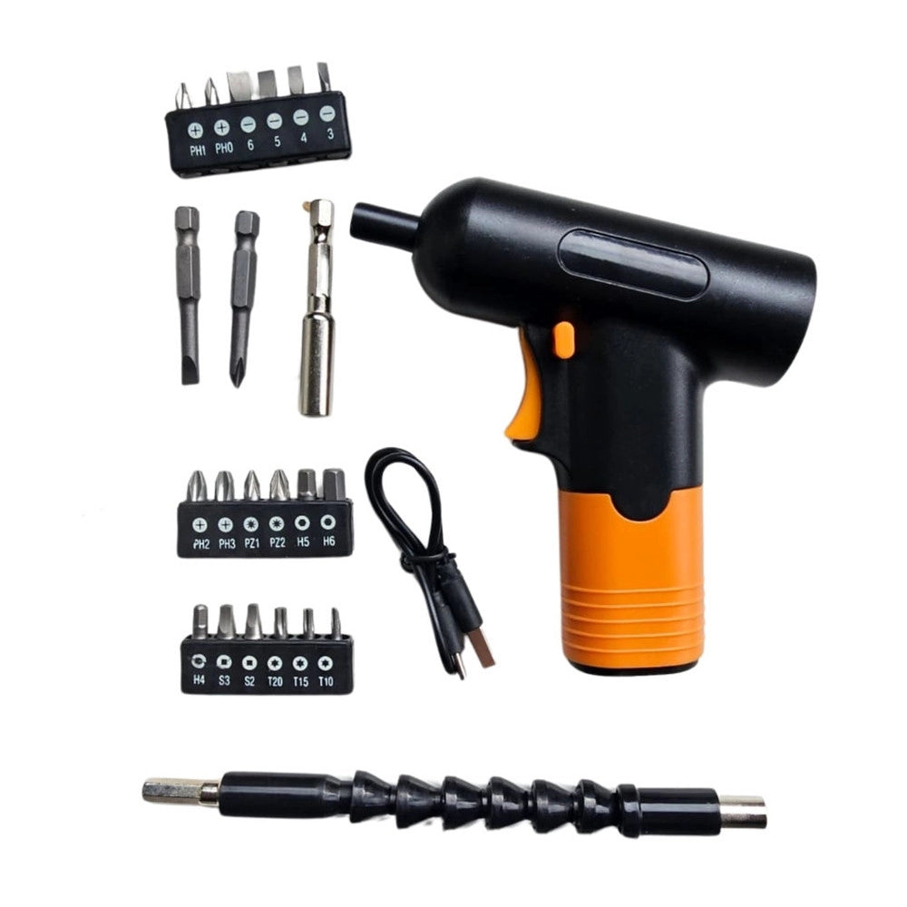 Trade Shop - Avvitatore Mini Cacciavite Elettrico Batteria Ricaricabile 21 Pz Cavo Usb -