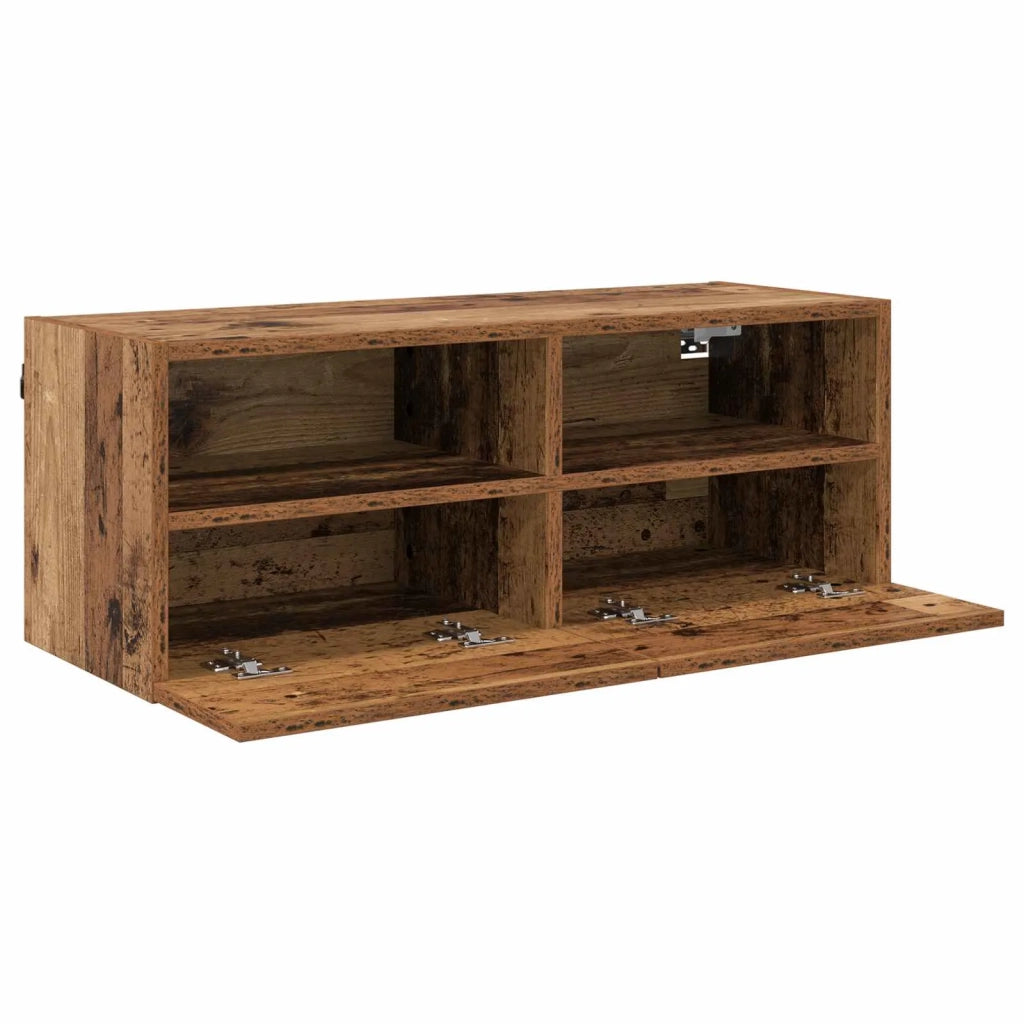 Mobiletti TV da Parete 2 pcs Legno vecchio 80 x 30 x 30 cm