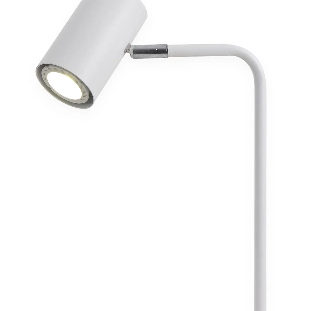 LÚZETE - LAMPADA DA TAVOLO ADARA IN ACCIAIO VERNICIATO BIANCO