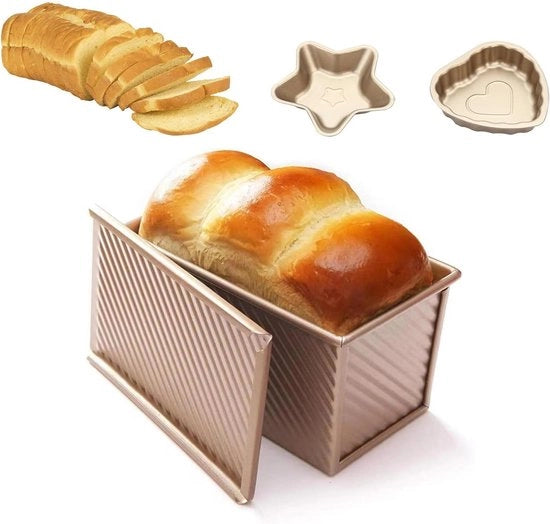 Forma per pane 12 x 19 x 11 cm - Forma per pane in alluminio - Forme per pane - Forma antiaderente per pane - Piatto per pane e torta 1000 g