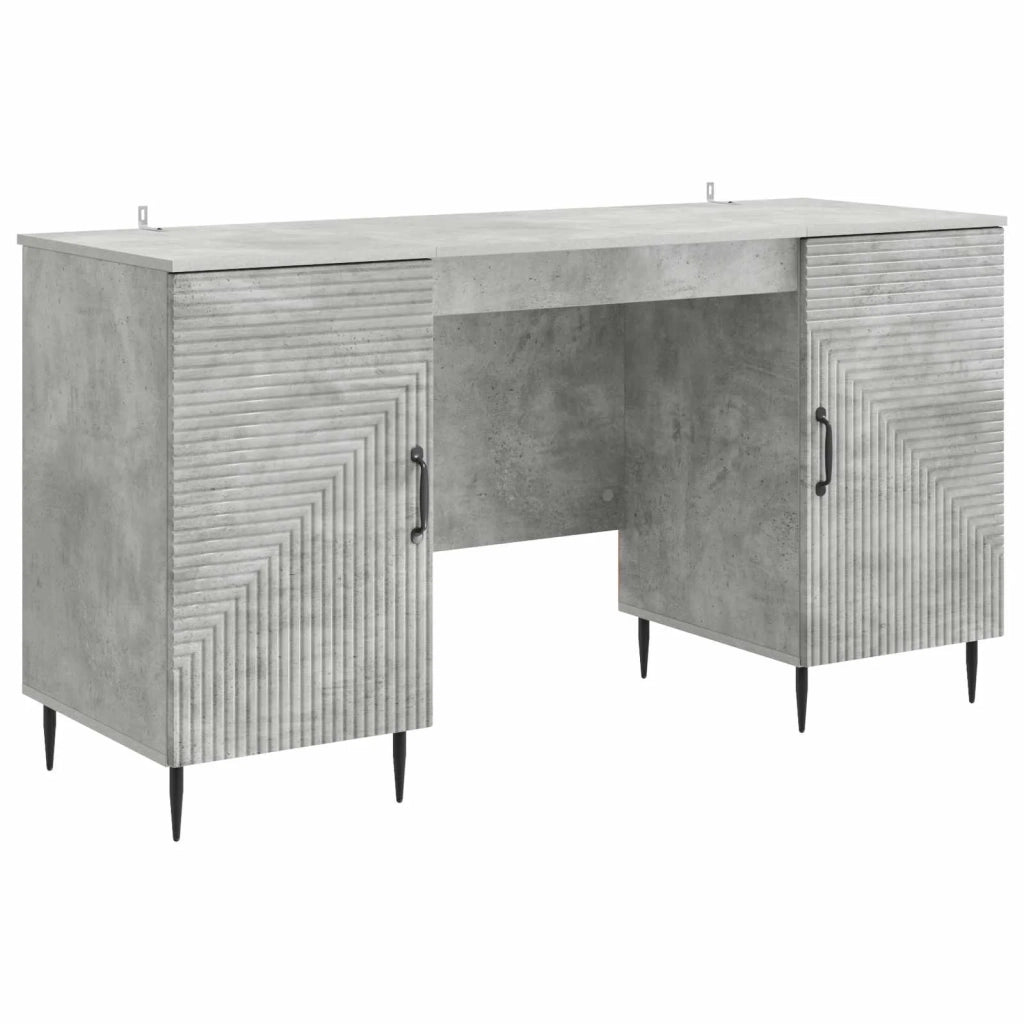 Scrivania con lo scaffale Grigio Cemento 142,5 x 50 x 75 cm 3414606