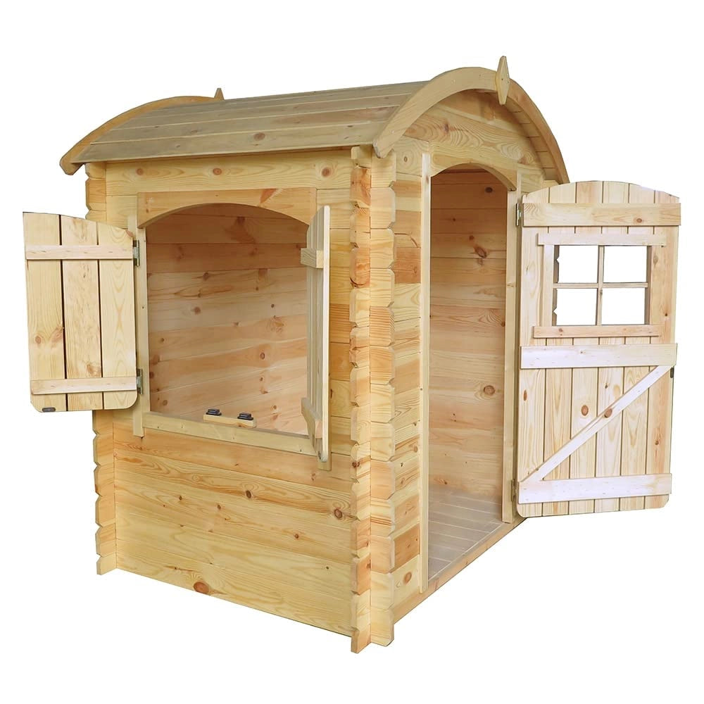 Casetta legno per bambini CON PAVIMENTI - L112xL146xA145cm/ 1,1m2 -  Timbela M505