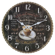 Orologio da parete in legno nero d34x2h