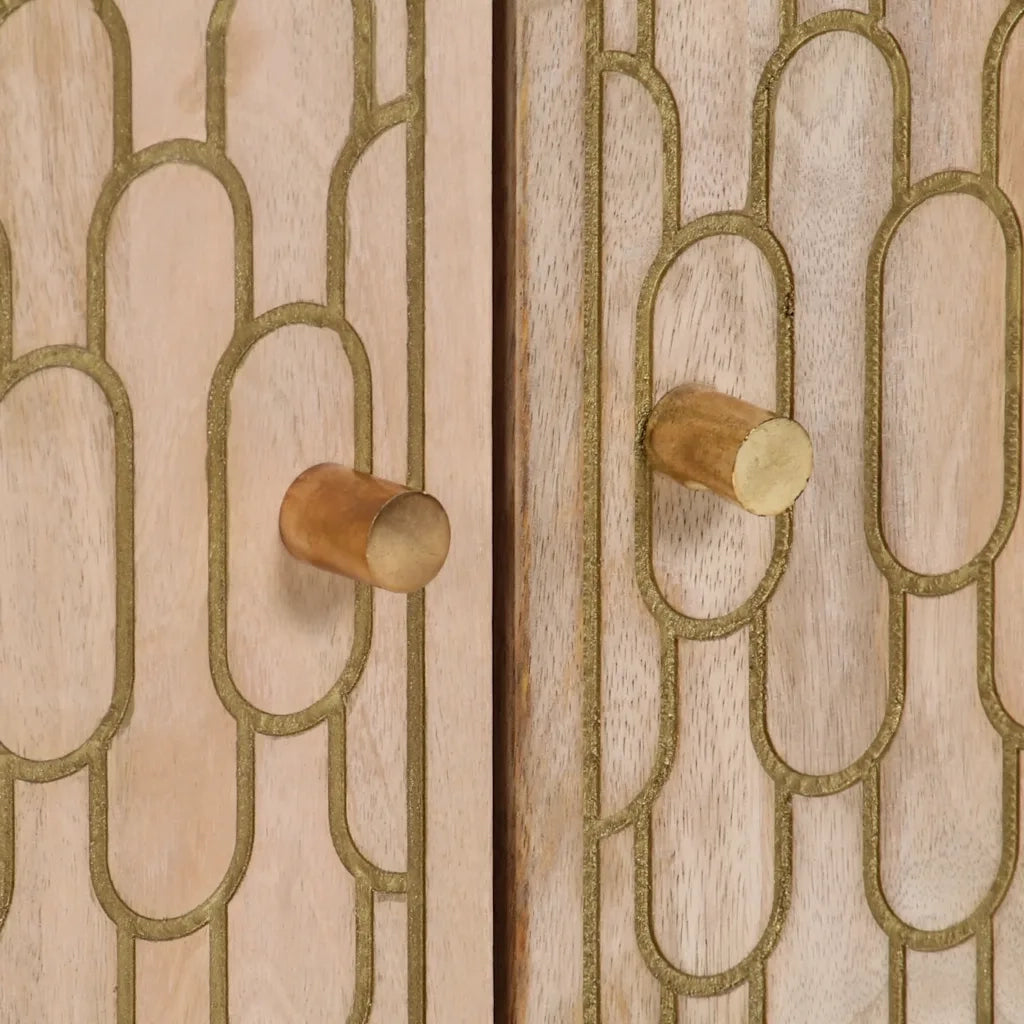 Credenza 60x33x75 cm in Legno Massello di Mango 358250
