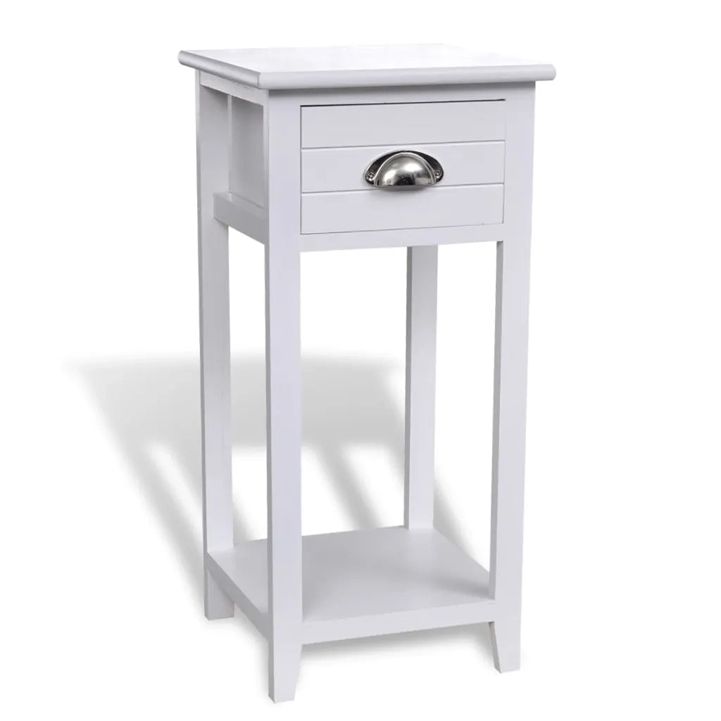 Comodino con 1 Cassetto Bianco  cod mxl 52972