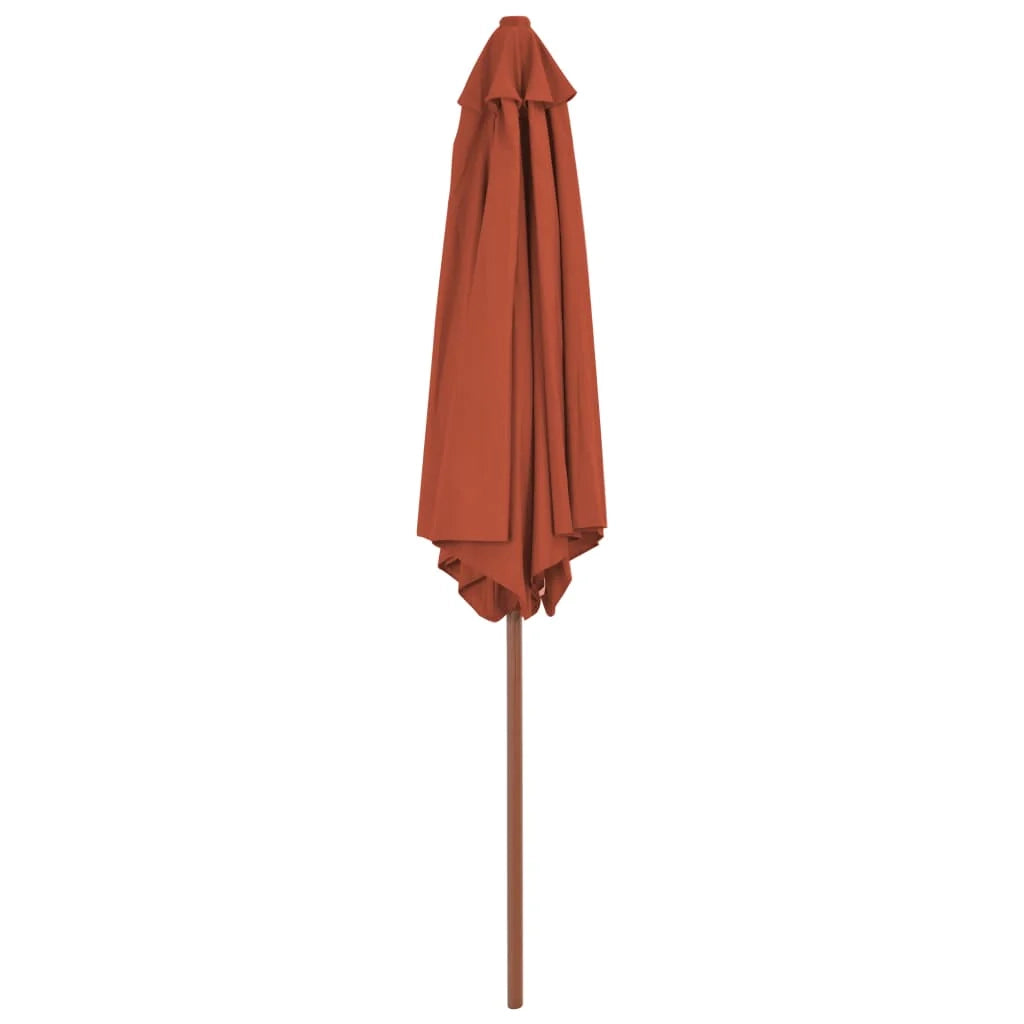 Ombrellone da esterno con palo in legno 270 cm arancione 02_0008247