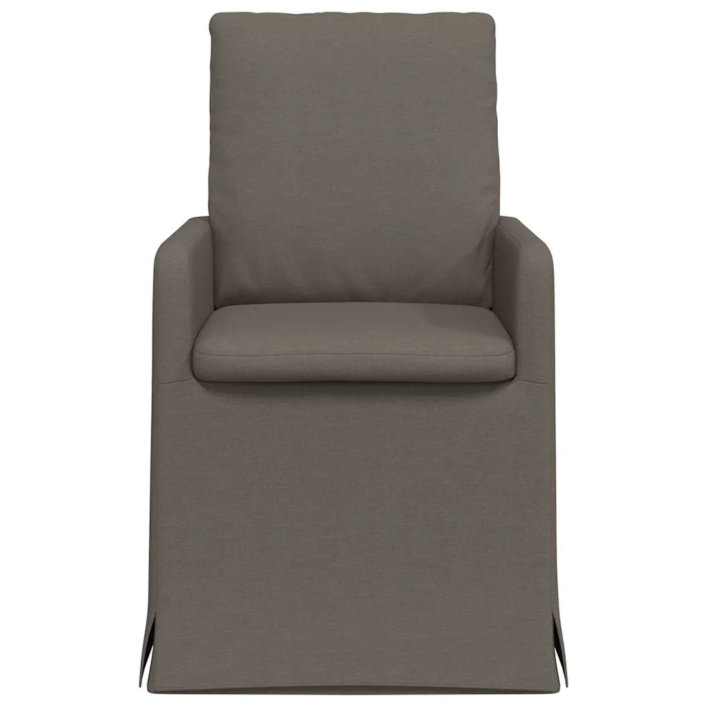 Sedie da pranzo 2 pcs Grigio chiaro 57 x 67 x 98 cm Tela 42017914